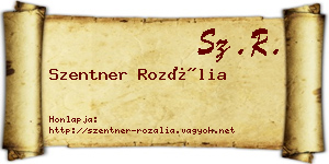 Szentner Rozália névjegykártya